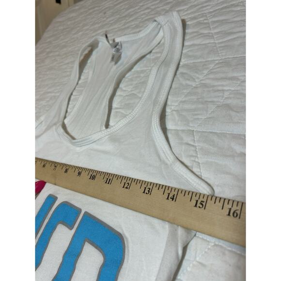 Burn Boot camp Wake Forest Racerback Tank S white blue women size Small - Picture 2 of 5